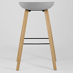 Барный стул на ножках из натурального дерева Boras Grey варинант исполнения - 4 | Loft Concept в Ижевске