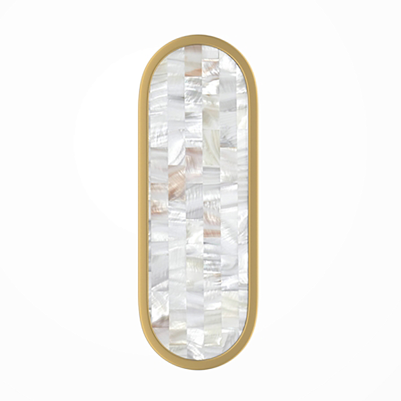 Бра перламутровый Lunaris 30 см Латунь Перламутровый в Ижевске | Loft Concept 