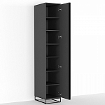 Шкаф-пенал с зеркальной дверцей и фасадом цвета графит Strict Lines варинант исполнения - 3 | Loft Concept в Ижевске