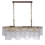 Люстра подвесная прямоугольная из рифленого стекла Fluted Glass Chandelier варинант исполнения - 2 | Loft Concept в Ижевске