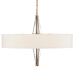 Люстра круглая с белым тканевым абажуром  White Light Diffuser варинант исполнения - 1 | Loft Concept в Ижевске