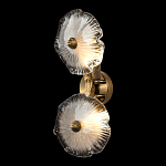 Бра с ветвистыми бронзовыми элементами и стеклянными рифлеными дисками Textured Glass Bra варинант исполнения - 2 | Loft Concept в Ижевске