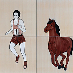 Дизайнерская плитка Конь бегун варинант исполнения - 1 | Loft Concept в Ижевске