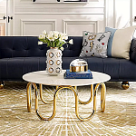 Дизайнерский журнальный столик чёрный с круглой столешницей Arycy варинант исполнения - 3 | Loft Concept в Ижевске