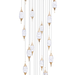 Большая каскадная люстра с хрустальными подвесками Esme Drops Crystal Brass Cascade Chandelier 25 варинант исполнения - 3 | Loft Concept в Ижевске