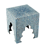 Приставной столик с инкрустацией раковинами устриц Bone Inlay варинант исполнения - 1 | Loft Concept в Ижевске