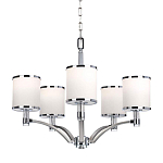 Люстра с белыми стеклянными плафонами в форме цилиндра Feiss варинант исполнения - 1 | Loft Concept в Ижевске