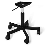 Стул с мягкой розовой обивкой из велюра и подъемно-поворотным механизмом на черных колесиках Harper Pink варинант исполнения - 4 | Loft Concept в Ижевске