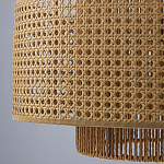 Подвесной светильник с абажуром из плтеного бамбука Light Inside the Cell варинант исполнения - 8 | Loft Concept в Ижевске