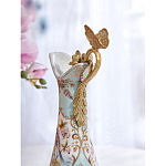 Кувшин с цветочным рисунком и бронзовой ручкой Blue Garden варинант исполнения - 5 | Loft Concept в Ижевске