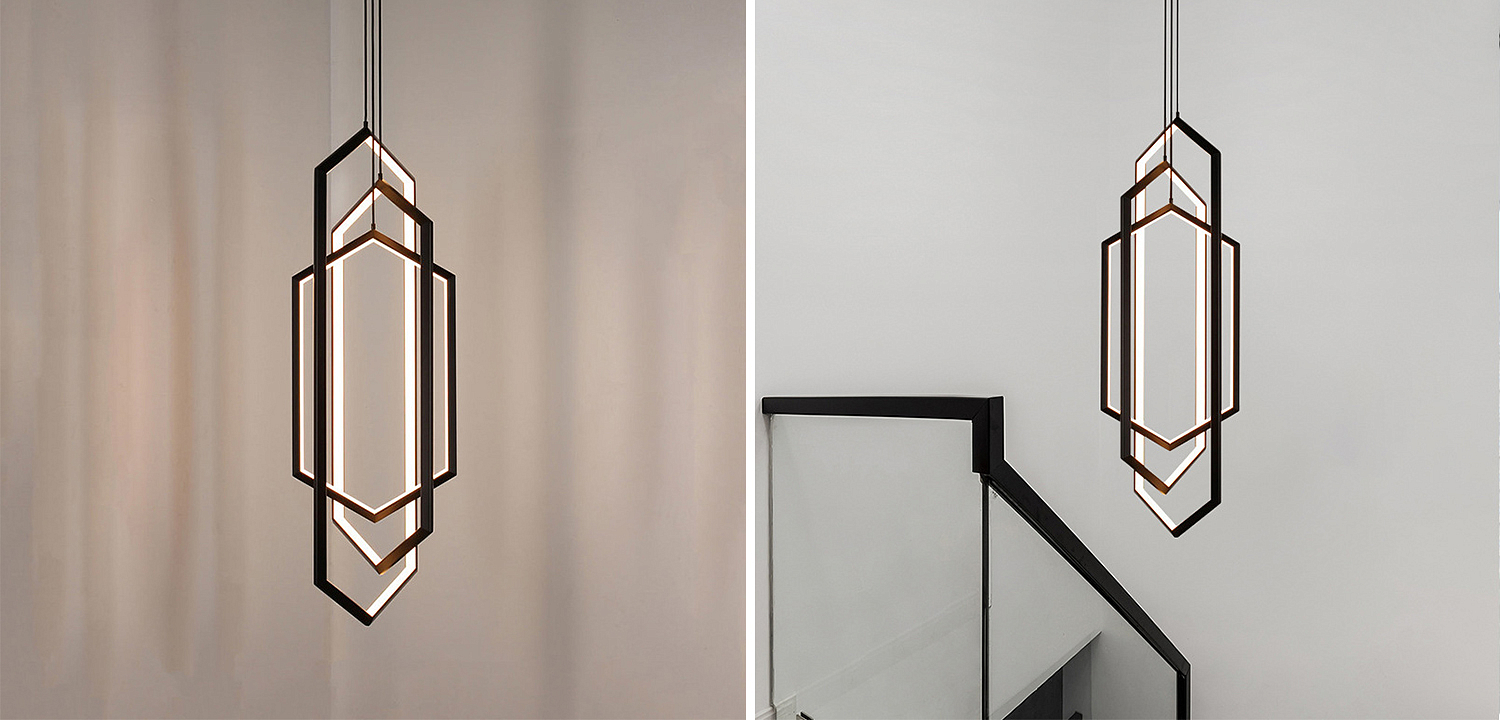 Дизайнерский Подвесной Светильник ORBIS Hexagon Geometric Modern Chandelier Studio Endo Black Дизайнерский Подвесной Светильник ORBIS Hexagon Geometric Modern Chandelier Studio Endo Black - Loft-Concept в Ижевске