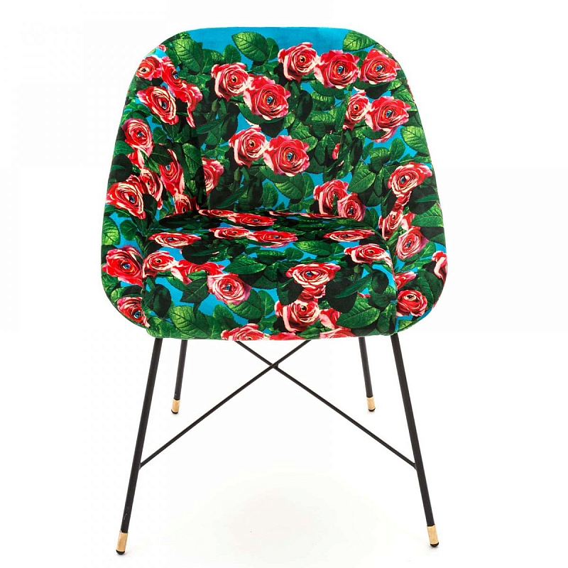 Кресло Seletti Padded Chair Roses Мульти Черный в Ижевске | Loft Concept 