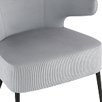 Современное мягкое кресло на металлических ножках Rakush Grey варинант исполнения - 6 | Loft Concept в Ижевске