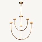 Люстрас 6-ю мраморными плафонами в форме купола Light Warm Light варинант исполнения - 4 | Loft Concept в Ижевске