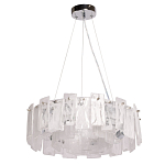 Люстра круглая с подвесными прямоугольными пластинами из стекла Glacier Panels варинант исполнения - 2 | Loft Concept в Ижевске