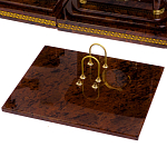 Настольный письменный набор с часами и визитницами из природного камня обсидиана Royal Present варинант исполнения - 2 | Loft Concept в Ижевске