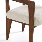 Кресло обеденное Alcove White Boucle из массива ореха варинант исполнения - 5 | Loft Concept в Ижевске