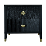 Тумба прикроватная с двумя ящиками Elsa Dreams Black варинант исполнения - 5 | Loft Concept в Ижевске