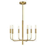 Люстра с 6-ю лампами на тонких изогнутых рожках в современном стиле Feiss варинант исполнения - 2 | Loft Concept в Ижевске