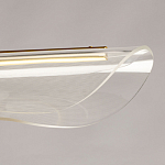 Люстра линейная с прозрачным волнообразным плафоном Wave Line варинант исполнения - 4 | Loft Concept в Ижевске