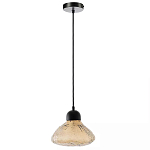 Подвесной светильник с янтарным фактурным плафоном Lamp with Frozen Glass Effect варинант исполнения - 3 | Loft Concept в Ижевске