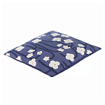 Подушка декоративная синяя с цветочным принтом Blossom Essence Emily варинант исполнения - 1 | Loft Concept в Ижевске