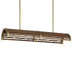 Люстра линейная полукруглой формы Wooden Horseshoe варинант исполнения - 3 | Loft Concept в Ижевске