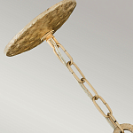 Люстра подвесная с широким белым текстильным абажуром и вертикальными декоративными элементами Hinkley варинант исполнения - 3 | Loft Concept в Ижевске