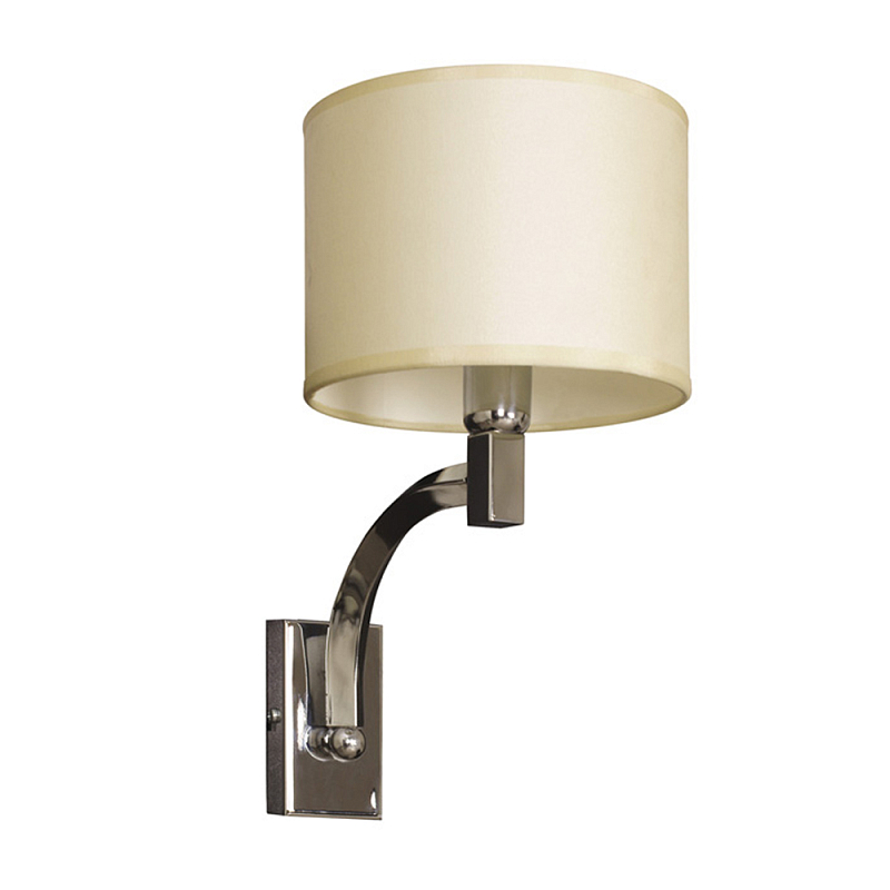 Бра с бежевым цилиндрическим абажуром Natural Concepts Хром Бежевый в Ижевске | Loft Concept 