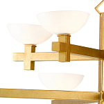 Люстра золотая с 8-ю молочными плафонами в виде чаши Tiers of Clear Lines варинант исполнения - 2 | Loft Concept в Ижевске