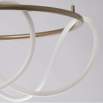 Люстра подвесная круглая золотого цвета с белыми изогнутыми световыми линиями Luke Lampco Tracer Lamp варинант исполнения - 4 | Loft Concept в Ижевске