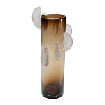 Ваза коричневая Forma Mare со стеклянными вставками варинант исполнения - 1 | Loft Concept в Ижевске