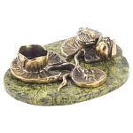 Подсвечник из бронзы и натурального камня змеевик Stone Candlestick варинант исполнения - 2 | Loft Concept в Ижевске