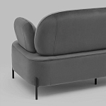 Диван в велюровой обивке серого цвета COLOR BLOCK варинант исполнения - 7 | Loft Concept в Ижевске