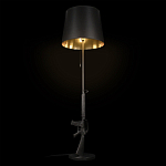 Торшер с черным абажуром и оригинальной ножкой в форме автомата Flos варинант исполнения - 3 | Loft Concept в Ижевске