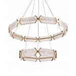 Люстра с 2-мя кольцами с текстурным природным рисунком IceFlame варинант исполнения - 2 | Loft Concept в Ижевске