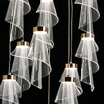 Люстра каскадная с 10-ю прозрачными плафонами Wave Line варинант исполнения - 6 | Loft Concept в Ижевске