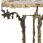 Стол бронзовый круглый с мраморной столешницей Coffee De Bronze варинант исполнения - 1 | Loft Concept в Ижевске