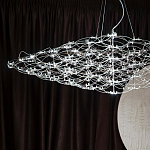 Люстра подвесная с тонкой металлической конструкцией цвета хром Quasar варинант исполнения - 9 | Loft Concept в Ижевске