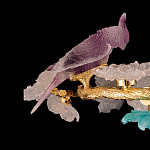 Люстра круглая на золотом каркасе с птичками и цветочным декором Miscellaneous herbs варинант исполнения - 6 | Loft Concept в Ижевске