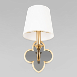 Бра с белым текстильным абажуром и фигурным основанием с зеркальной вставкой Vitorino варинант исполнения - 3 | Loft Concept в Ижевске