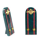 Сувенир Погон МВД из натурального камня змеевик Souvenir Epaulets варинант исполнения - 6 | Loft Concept в Ижевске