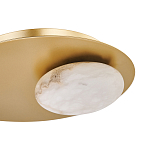 Бра с овальным основанием золотого цвета  и плафоном из алебастра Shaw Lighting варинант исполнения - 2 | Loft Concept в Ижевске