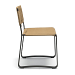 Дизайнерский стул с каркасом из металла с плетеными сиденьем и спинкой GREEN POINT Chair варинант исполнения - 5 | Loft Concept в Ижевске