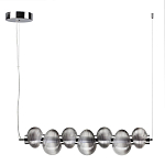 Подвесной светильник линейный с 7-ю рифлеными стеклянными шарами Marcelh Light варинант исполнения - 6 | Loft Concept в Ижевске