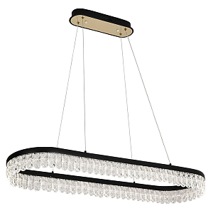 Светодиодная люстра овальной формы Pettico Black