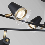 Потолочный светильник с конусообразными плафонами с контрастным сочетанием бронзы и глубоким черным цветом Aurika варинант исполнения - 3 | Loft Concept в Ижевске