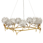 Люстра круглая с декором в виде цветков одуванчика Hanging Dandelion варинант исполнения - 4 | Loft Concept в Ижевске