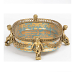 Чаша с орнаментом на ножках в виде бронзовых ангелов Eden Garden варинант исполнения - 3 | Loft Concept в Ижевске