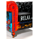 Кресло "Умный Умник" Rick and Morty graffiti chair натуральная кожа  варинант исполнения - 9 | Loft Concept в Ижевске